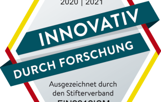 Forschungssiegel "Innovativ durch Forschung" vom Stifterverband für die deutsche Wissenschaft